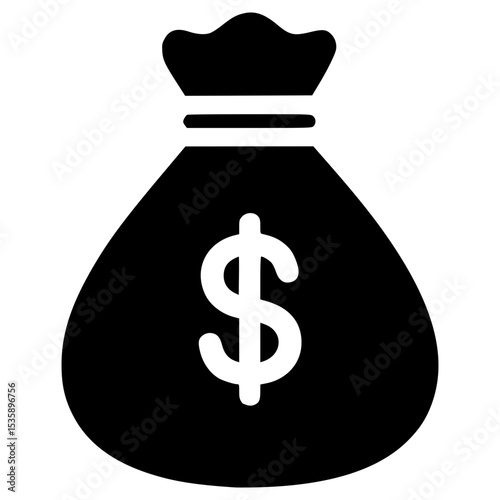 Money bag icon representing financial growth and wealth management