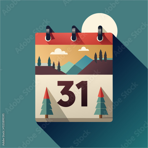 A digital monthly calendar featuring hiking scenes from California.