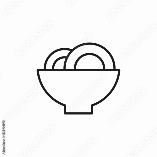 noodles bowl icon sign vector