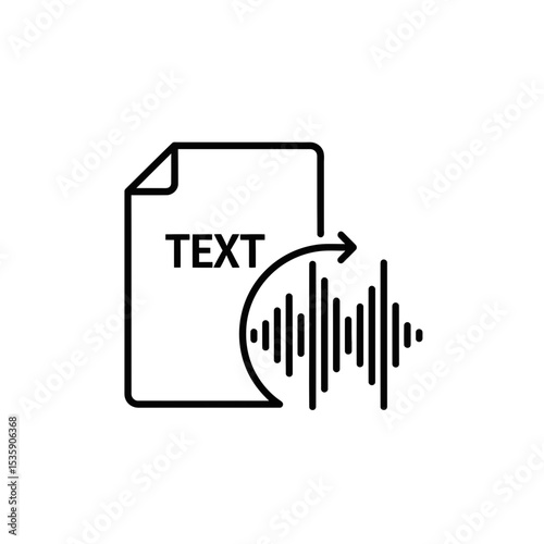 Artificial Intelligence text to speech icon design