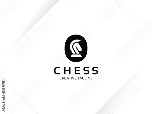 Letter O Chess Logo. Monogram Knight Logo