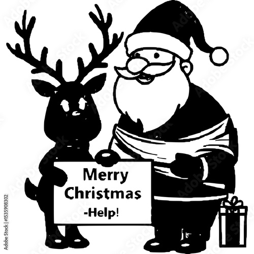 Lustige Weihnachtskarten-Illustrationen - 9