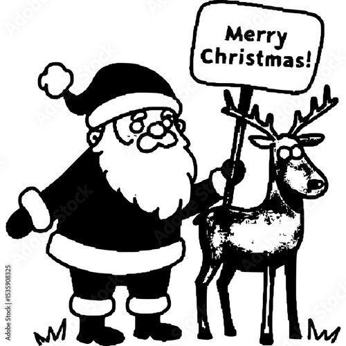 Lustige Weihnachtskarten-Illustrationen - 7