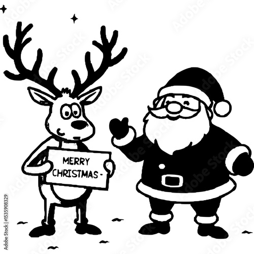 Lustige Weihnachtskarten-Illustrationen - 6