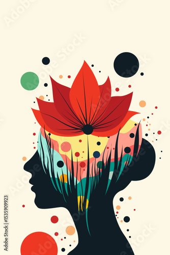 Inner Child, Head, Mind, Communication, Emotional Intelligence, Person, Mental Health, Woman, Man, Child, Tree, Growth, Branches, Leaf, Heart, Flowers, Artwork, Vector