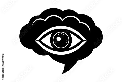 Eye with Mind Behind It – Surreal Art, Visionary Concept, Psychedelic Illustration