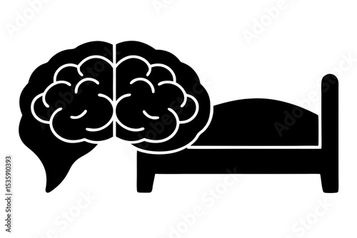Sleep and Brain Icon: Boost Mental Health, Rest, and Cognitive Function