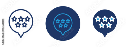 set of colored pixel perfect Five stars icon 1, 1 silhouette, 1 unexpanded, Row of five stars representing top rating.