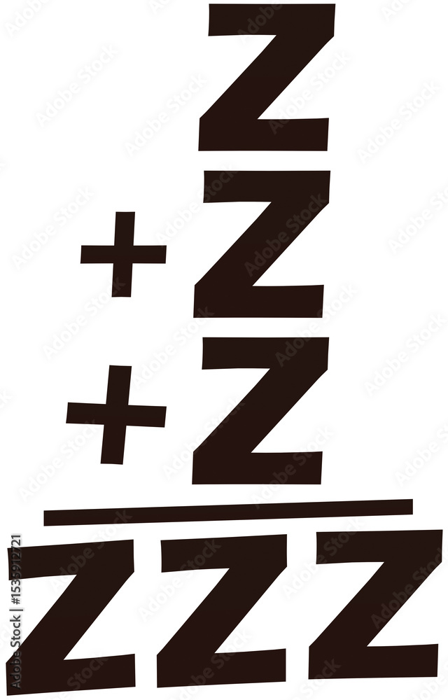 Obraz premium symbole dormir sieste dort sommeil zzz