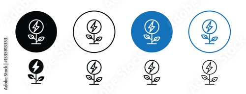 set of colored pixel perfect Renewable energy icon 2, 1 silhouette, 1 unexpanded, Wind turbine icon representing clean and renewable energy.