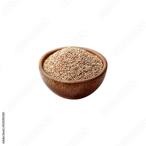 Cooked Quinoa Served in Minimal White Bowl  Isolated Healthy Food Concept,  isolated on transparent background, png