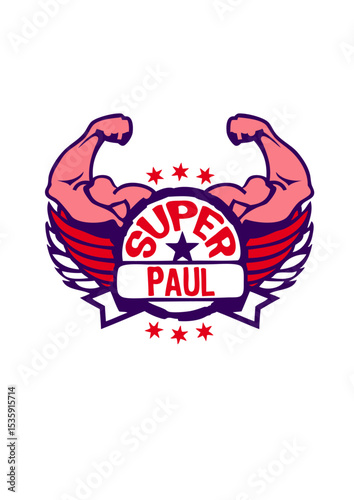 paul super logo muscle bras prenom