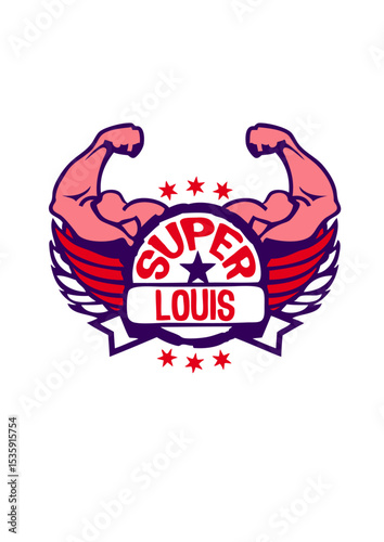 super louis logo muscle bras prenom