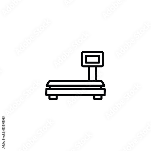 Industrial Weighing Scale Line Icon