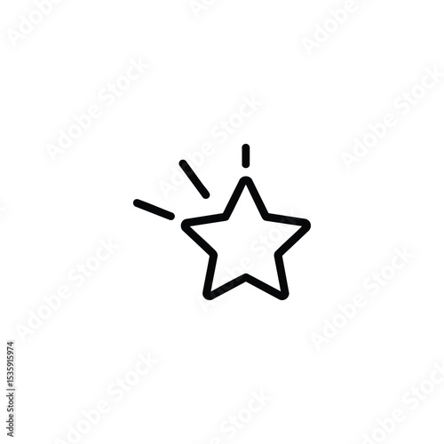Influencer Star Power Line Icon