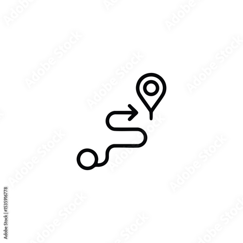 Route Optimization Arrow Path Icon