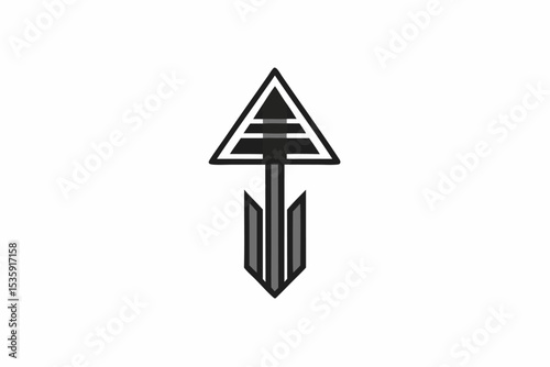Black and Gray Upward Arrow Icon Geometric Design vector Free Download Black and Gray Upward Arrow Icon Geometric Design vector - GFXLoad