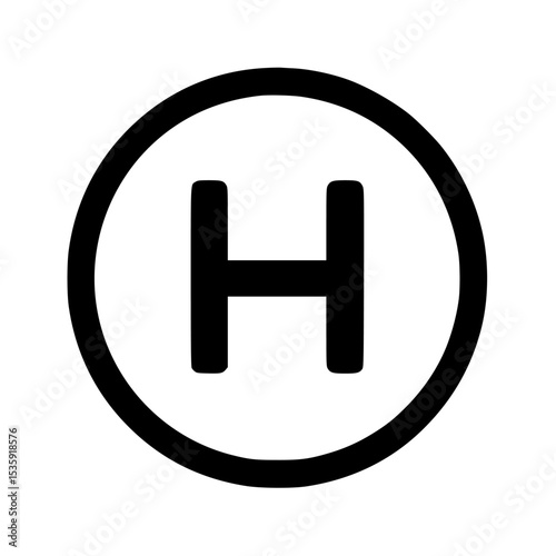 Simple black and white illustration of the letter 