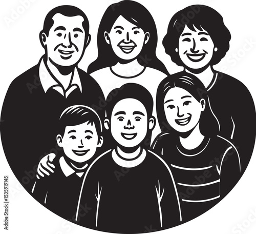 Happy Multigenerational Family Portrait  Celebrating Love and Togetherness