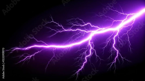 Mesmerizing Purple Lightning Strikes Against a Dark Backdrop for Stunning Visuals photo
