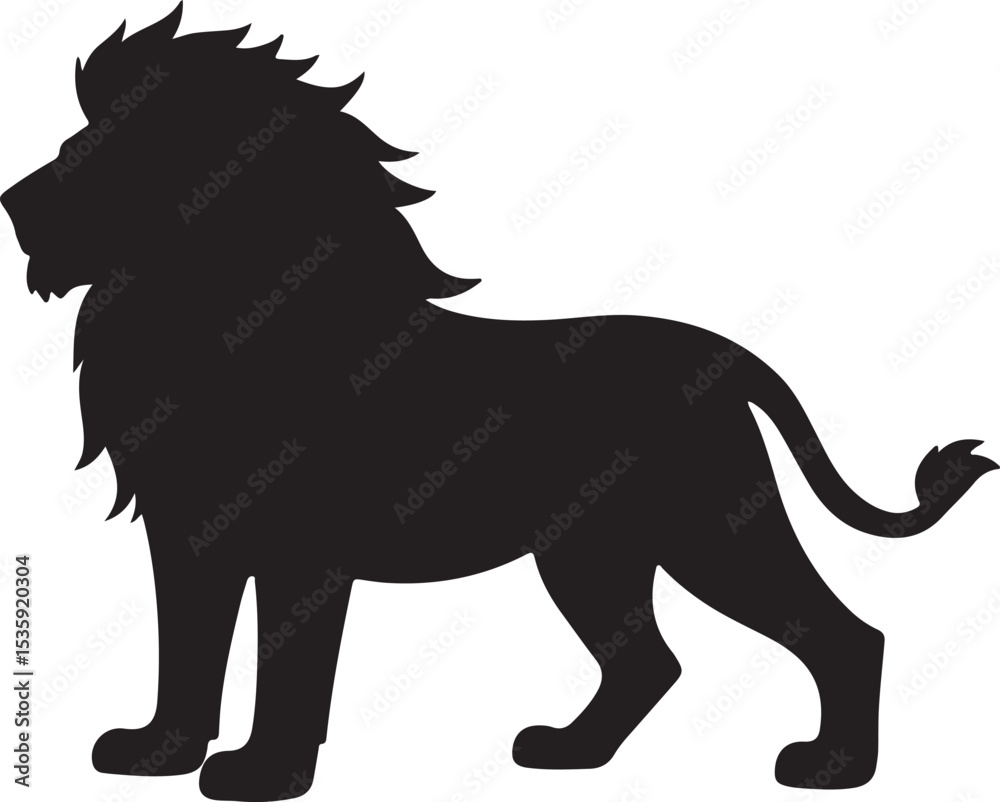 Obraz premium lion vector silhouettes