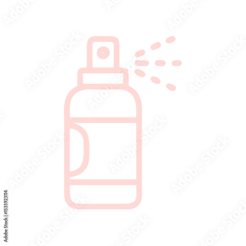 Refreshing facial spray outline icon for skincare and beauty routines, promoting hydration and wellness