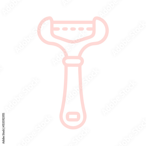 Facial roller outline icon for skincare and beauty: elegant design highlighting health, youth, and self-care in modern beauty routine