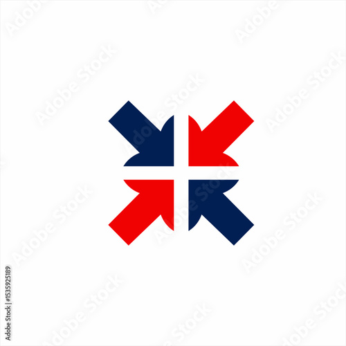 Free Download The logo design is four arrows forming a clover leaf formation. - GFXLoad