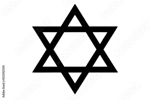 Black Star of David Magen David Graphic Symbol Jewish symbol