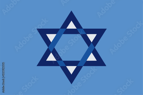 Blue and White Star of David Magen David Graphic Jewish symbol