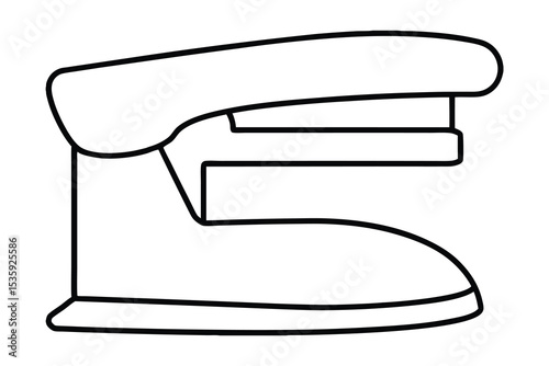 Simple line drawing of a desk stapler office supply