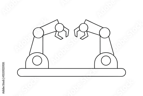 Robotic arms continuous-line drawing industrial automation technology