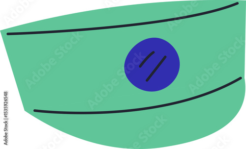 Nurse Cap with Blue Emblem