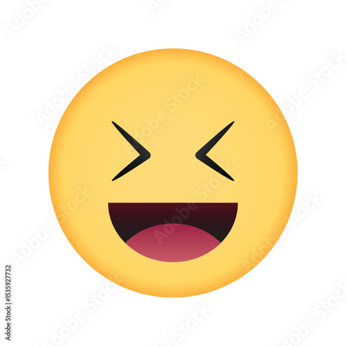 Laughing emoji with closed eyes