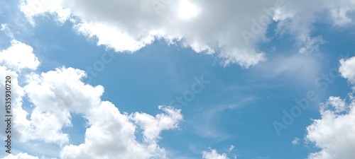 beautiful sky background with clouds in blue sky. Sunlight and Clouds	
