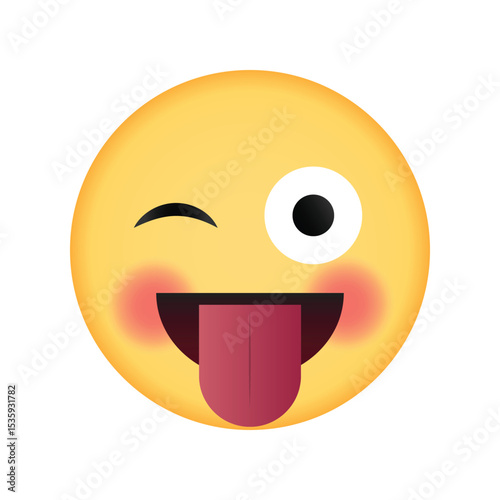 Winking emoji with tongue out