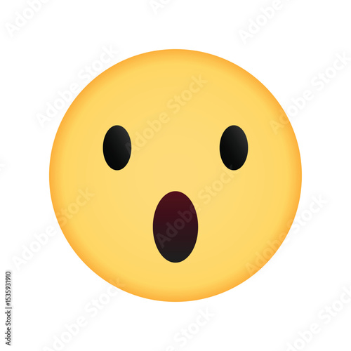 Shocked emoji with wide mouth and eyes