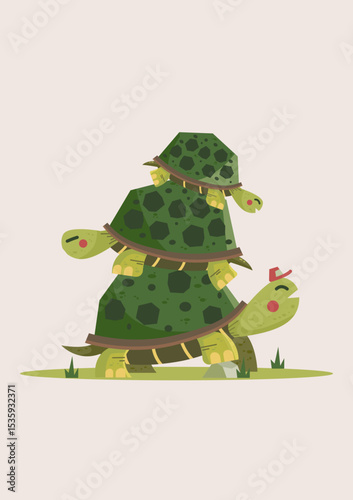 vector illustration of a tortouise