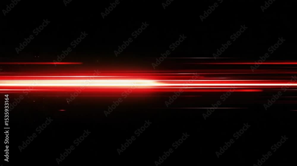 Dynamic red light streaks on black background abstract speed motion effect