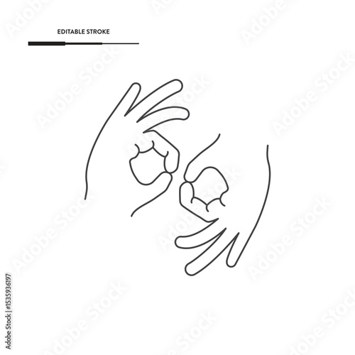 Sign Language Interpreter Icon Vector Design.