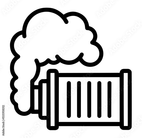 Explosion Flash with Zigzag Lines and Rising Smoke Cloud – Blast Effect, Energy Release, Danger, Destruction Concept, Emergency Situation