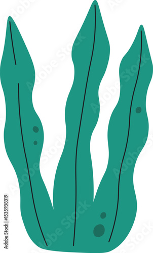 Abstract Seaweed Leaves