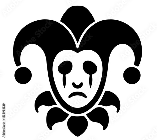 Sad Jester Pierrot Harlequin Clown Comedy and Drama 