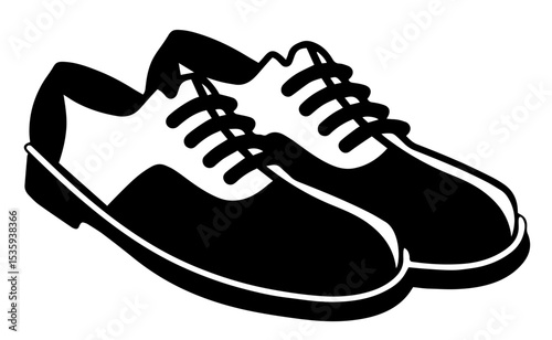 Bowling Shoes Pair Sport Footwear for Game and Competition