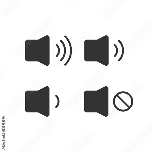 Sound And Volume Icon Set Vector Design.