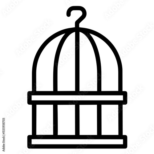 Hanging Bird Cage with Hook, Confinement, Isolation, Safety, Animal Care, Home Decor, Freedom and Captivity, Pet Accessory, Enclosure for Birds, Security, Protection