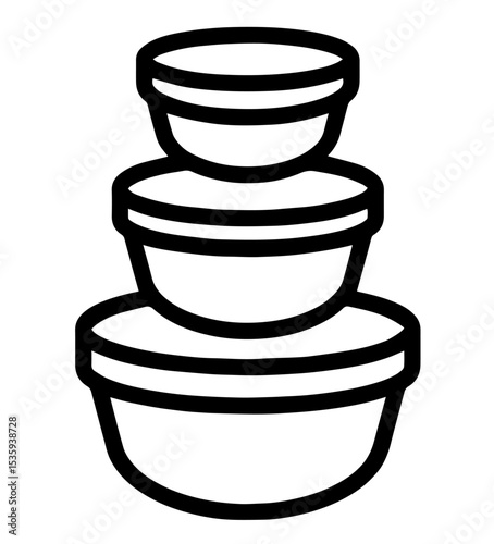 Stack of Food Storage Containers with Lids in Different Sizes – Kitchen Organization, Meal Prep, Leftover Storage, Lunch Packing, and Household Food Preservation