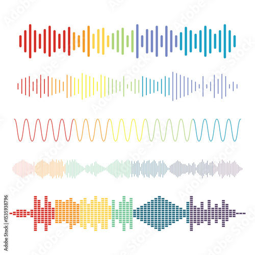 Sound Wave Icon Set Vector Design.