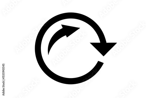 Black Circular Reload Icon Two Arrows refresh