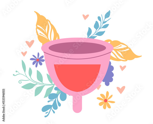 Women's hygiene products tools isolated set. Vector flat graphic design illustration
